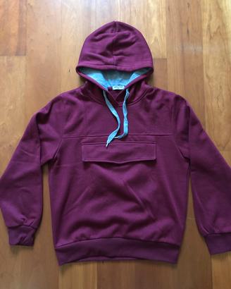 Felpa bordeaux con cappuccio tg XL