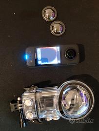 Insta360 X3 con coprilenti, Diving Case, Custodia