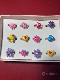 Set 12 anelli kawaii regolabili