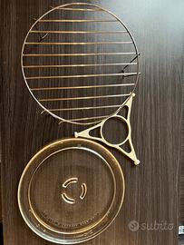 Piatto, girapiatto e alzata per microonde