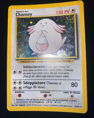 Chansey Holo con Swirl (BS 3/102) Set Base - ITA