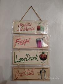 Targa bar targhette alimentari vintage