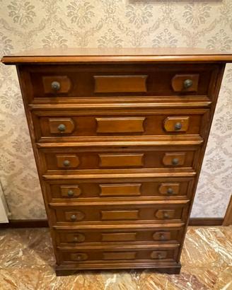 Cassettiera in legno con 7 cassetti