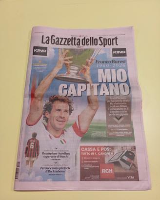 Gazzetta dello sport Franco Baresi 