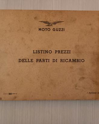 Manuale Listino Prezzi Ricambi MOTO GUZZI 1960