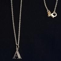 Collana argento con lettera A