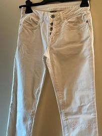 Pantalone donna Jeans RJ Bianco elasticizzato XS