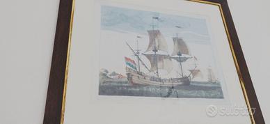 lotto di 5 stampe di navi antiche