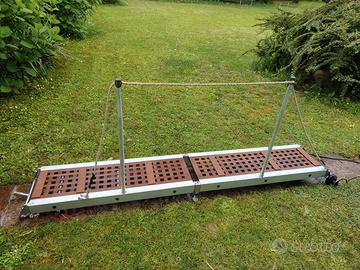 Passerella pieghevole barca acciaio e teak