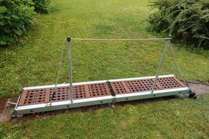 Passerella pieghevole barca acciaio e teak