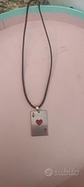 collana asso di cuori 
