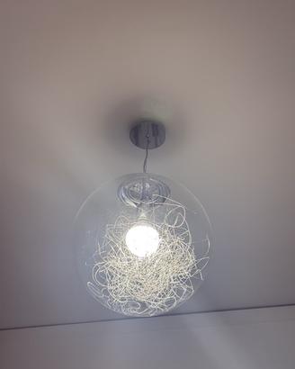 Lampadario di vetro guerra 2 pezzi