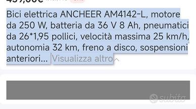 bici elettrica ancheer