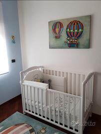 Culla in legno bianco completa  