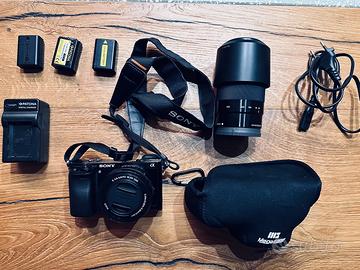 Sony Alpha 6000Y, 2 obiettivi, 3 batterie
