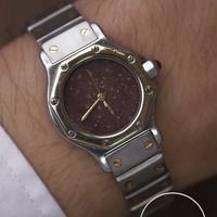 CARTIER SANTOS OCTAGON REF. 0907 BURGUNDY DIAL