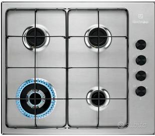 ELECTROLUX piano cottura a gas, 4 fuochi 60 cm.