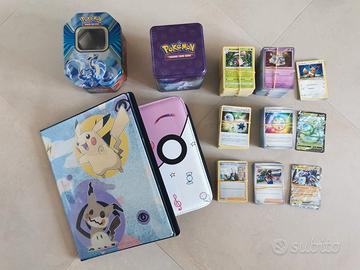 Carte Pokémon vari anni con album e  contenitori