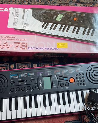 Pianola casio SA-78 con borsa e alimentatore