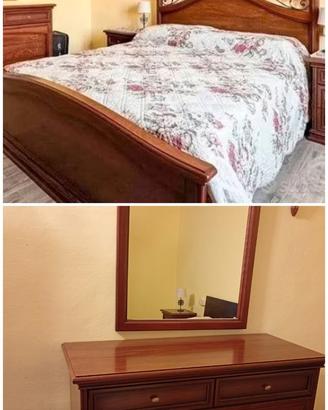 Letto più cassettiera e specchio
