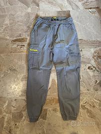 Pantaloni Cargo IUTER grigi con ricamo giallo -S/M