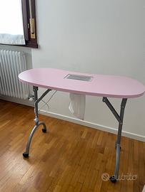 Tavolo Rosa Manicure con aspiratore