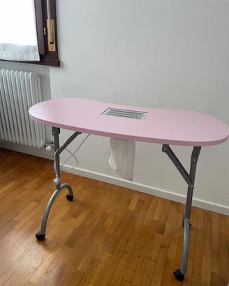Tavolo Rosa Manicure con aspiratore