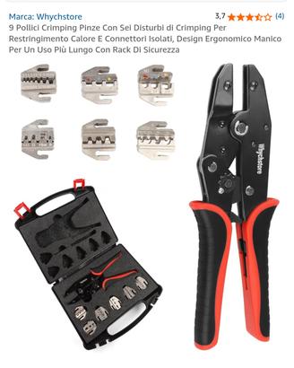 Pinze Crimping Whychstore 9 Pollici + 6 Matrici