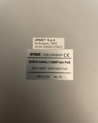 Nvr urmet poe con ipcam