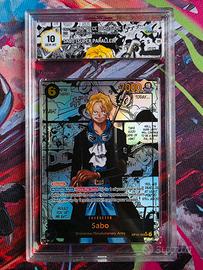 One piece TCG-Sabo Manga Rare OP13 Graad 10 GEM-MT