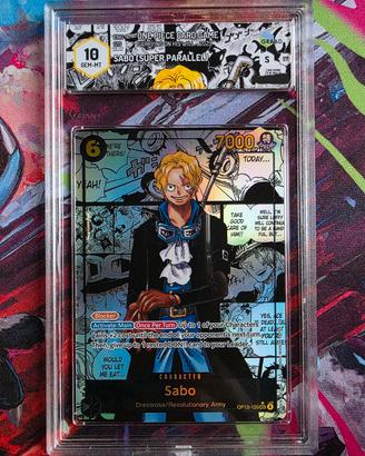 One piece TCG-Sabo Manga Rare OP13 Graad 10 GEM-MT