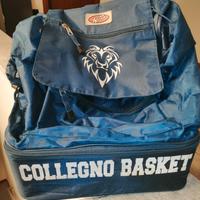 Zainetto sportivo blu basket per bambini o ragazzi