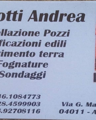 Lavori di trivellazione pozzi,scavi e giardinaggio