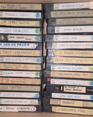 Film videocassette VHS registrate dalla TV