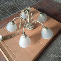 Lampadario in ferro battuto artigianale