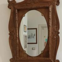 Specchio cornice legno vintage 60s