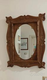 Specchio cornice legno vintage 60s