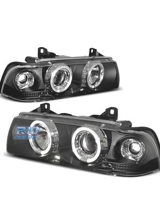 FARI BMW E36 91-99 OCCHI ANGELI CCFL FONDO NERO