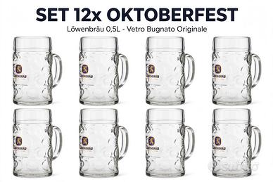 Set 12 boccali di birra Lowenbrau originali 
