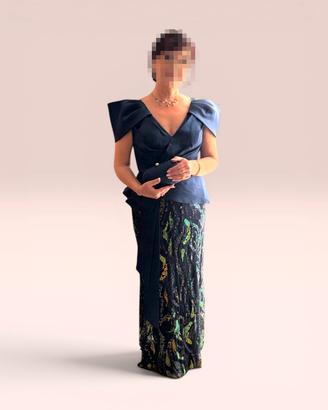 Abito lungo da cerimonia Maestri Haute Couture