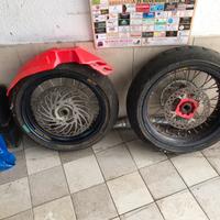 Cerchi motard 17-17 ant canale 3.50 post 5,00