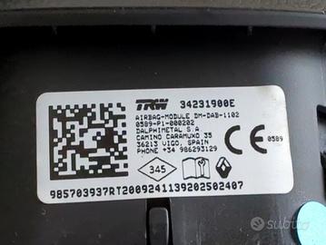 985109469R KIT AIRBAG RENAULT CLIO 1.0 B 74KW 5M 5