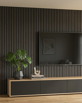Pannelli fonoassorbenti decorativi in MDF Grigio