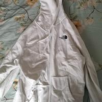felpa north face uomo bianca zip