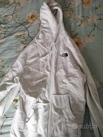 felpa north face uomo bianca zip