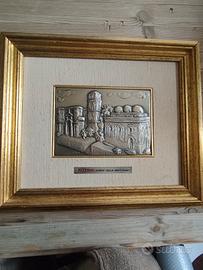 quadro bassorilievo Palermo lamina argento