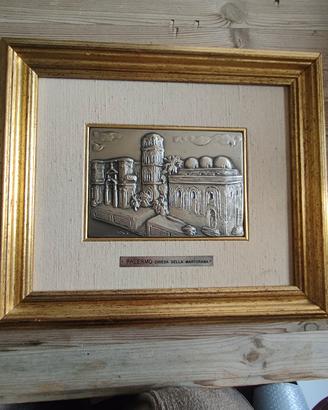 quadro bassorilievo Palermo lamina argento