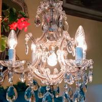 antico lampadario stile Maria Teresa restaurato