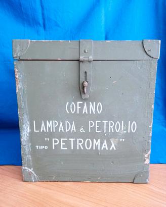  Militaria, Cofano lampada a petrolio PETROMAX 
