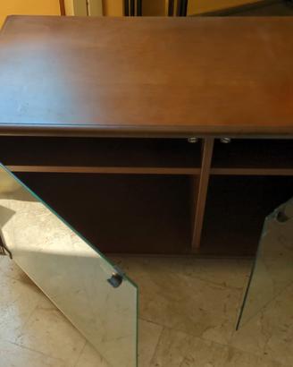 Porta TV / Hi-Fi PRANDINI con ante in vetro